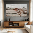 Texas Longhorn Canvas Wall Art Print – Majestic Western by MyGreatCanvas | Canvas Wall Art Prints | Photo Prints & Wall Decor