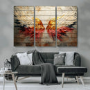 Abstract Angel Wings Canvas Wall Art – Framed and Ready to