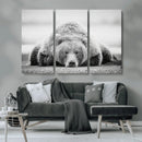 Resting Grizzly Bear Wall Art Canvas Print – Majestic Lazy by MyGreatCanvas | Canvas Wall Art Prints | Photo Prints & Wall Decor