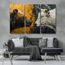 Bear and Bull Wall Art Canvas Print – Abstract Animal by MyGreatCanvas | Canvas Wall Art Prints | Photo Prints & Wall Decor