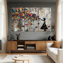 Banksy Wall Art - Banksy Girl and Butterfly Explosion Wall