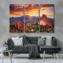 Rocky Mountains Sunset Wall Art Canvas Print – Ready to