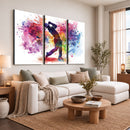 Colorful Golfer Swing Wall Art Canvas Print - Ready to Hang,