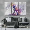 Watercolor Golf Swing Wall Art Canvas Print | Vibrant