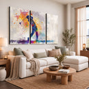Watercolor Golf Swing Wall Art Canvas Print | Vibrant