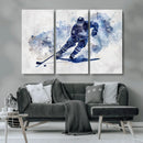 Hockey Player Wall Art Canvas Print - Sports-Inspired