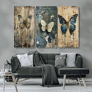 Butterfly Wall Art Trio | Vintage Butterfly Canvas Print | by MyGreatCanvas | Canvas Wall Art Prints | Photo Prints & Wall Decor