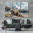 Bear and Baby Bear Wall Art Canvas Print