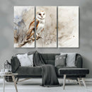 Barn Owl Wall Art | Watercolor Canvas Print | Perfect for