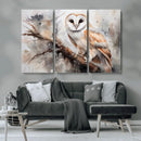 Barn Owl Wall Art | Watercolor Barn Owl Canvas Print | by MyGreatCanvas | Canvas Wall Art Prints | Photo Prints & Wall Decor
