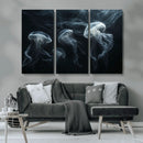 Jellyfish Wall Art Canvas Print, Elegant Wall Decor