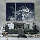 Jellyfish Wall Art Canvas Print, Modern Abstract Jellyfish