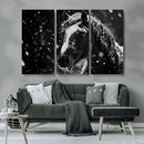 Winter Horse Wall Art | Black and White Horse Print | Ready by MyGreatCanvas | Canvas Wall Art Prints | Photo Prints & Wall Decor