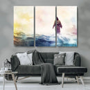 Watercolor Jesus Walking on Water Canvas Print, Christian by MyGreatCanvas | Canvas Wall Art Prints | Photo Prints & Wall Decor