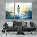 Watercolor Jesus Walking on Water Canvas Print, Christian by MyGreatCanvas | Canvas Wall Art Prints | Photo Prints & Wall Decor