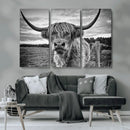 Scottish Highland Cow Canvas Wall Art Farmhouse Decor, by MyGreatCanvas | Canvas Wall Art Prints | Photo Prints & Wall Decor