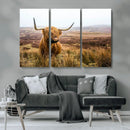 Scottish Highland Cow Wall Art Canvas Print | Ready to Hang by MyGreatCanvas | Canvas Wall Art Prints | Photo Prints & Wall Decor