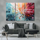 Radiant Bloom Abstract Floral Wall Art Canvas Print -