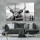 Scottish Highland Cow Wall Art | Rustic Farmhouse Décor |