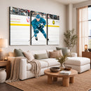 San Jose Sharks Ice Hockey Player Wall Art Canvas Print