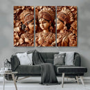 Indian Woman Statue Wall Art Canvas Print