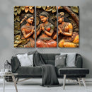 Indian Woman Statue Wall Art Canvas Print