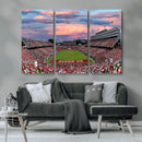 Carter-Finley Stadium Art Sunset Game Triple Canvas Wall Art by MyGreatCanvas | Canvas Wall Art Prints | Photo Prints & Wall Decor