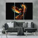 Fiery Phoenix Canvas Print | Ready to Hang Wall Art | Bold