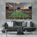 University of Michigan Wolverines Print Canvas, Football