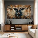 Longhorn Wall Art – Rustic Western Bull Canvas Print, Modern