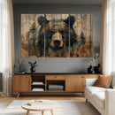Abstract 399 Bear Wall Art | Rustic Cabin Wall Decor with