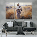 Jesus the Good Shepherd Wall Art Canvas Print - Lost Lamb