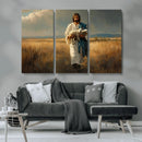 Jesus Shepherd Wall Art | Ready to Hang Triptych Canvas of