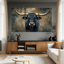 Texas Western Wall Art Canvas Print - Abstract Cow Longhorn by MyGreatCanvas | Canvas Wall Art Prints | Photo Prints & Wall Decor