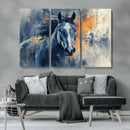 Abstract Blue Horse Wall Art Print Canvas | Horse Wall Art by MyGreatCanvas | Canvas Wall Art Prints | Photo Prints & Wall Decor