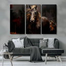 Abstract Black Horse Canvas Print for Farmhouse Wall Art | by MyGreatCanvas | Canvas Wall Art Prints | Photo Prints & Wall Decor