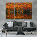 Fall Foliage Wall Art - Autumn Reflection Canvas Print,