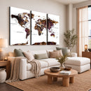 World Map Canvas Print – Detailed Map of the World Wall Art
