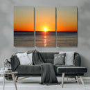 Golden Horizon Sunset Over Ocean Wall Art Canvas Print – by MyGreatCanvas | Canvas Wall Art Prints | Photo Prints & Wall Decor
