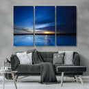 Blue Sunset Ocean Canvas Wall Art Print – Serene Coastal by MyGreatCanvas | Canvas Wall Art Prints | Photo Prints & Wall Decor