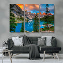Canadian Rockies Moraine Lake Wall Art Canvas Print, Pine