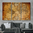 Vintage World Map Canvas Print – Antique Push Pin Travel by MyGreatCanvas | Canvas Wall Art Prints | Photo Prints & Wall Decor