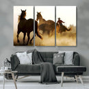 Horses and Cowboys Wall Art Canvas Print by MyGreatCanvas | Canvas Wall Art Prints | Photo Prints & Wall Decor