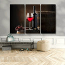 Red Wine and Bottle Canvas Print