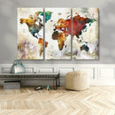 Watercolor World Map Canvas Print – Framed Wall Art for by MyGreatCanvas | Canvas Wall Art Prints | Photo Prints & Wall Decor