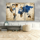 World Map Canvas Print – Detailed Map of the World Wall Art by MyGreatCanvas | Canvas Wall Art Prints | Photo Prints & Wall Decor