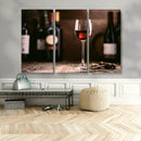 Red Wine and Bottle Canvas Print by MyGreatCanvas | Canvas Wall Art Prints | Photo Prints & Wall Decor