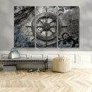 Ship Steering Wheel Vintage Wall Art Canvas Print by MyGreatCanvas | Canvas Wall Art Prints | Photo Prints & Wall Decor