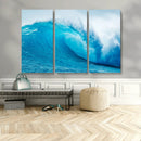 Big Ocean Surfing Wave Wall Art Canvas Print