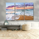 Coastal Sunset Art Beach Canvas Wall Art Print | Ocean Waves by MyGreatCanvas | Canvas Wall Art Prints | Photo Prints & Wall Decor